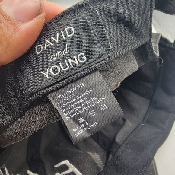 Football Mom Distressed Hat Cap David & Young Black Cotton Adjustable Casual - Picture 5 of 11